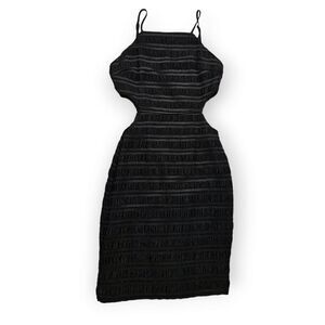 Gianni Bini Black Side Cutout Spaghetti‎ Strap Mini Dress Women's Size XS